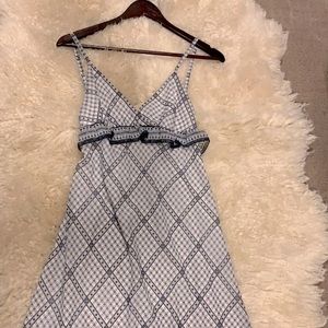 Maxi dress with checkered pattern
